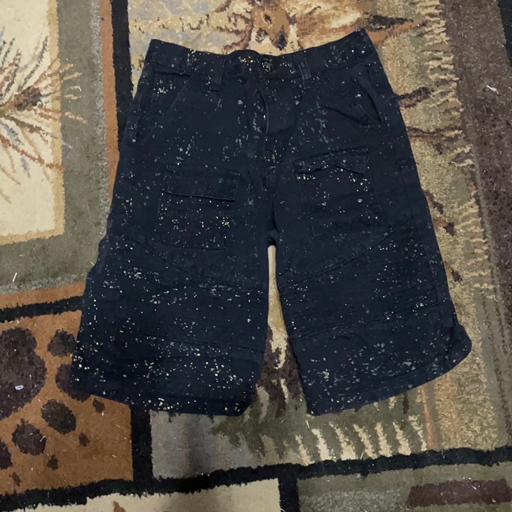 Boys 16 Black & Gold Shorts